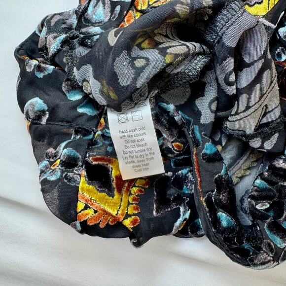 Lioness Velvet Burnout Paisley Wide Leg Pants Women's Small Whimsigoth Festival - Picture 12 of 15